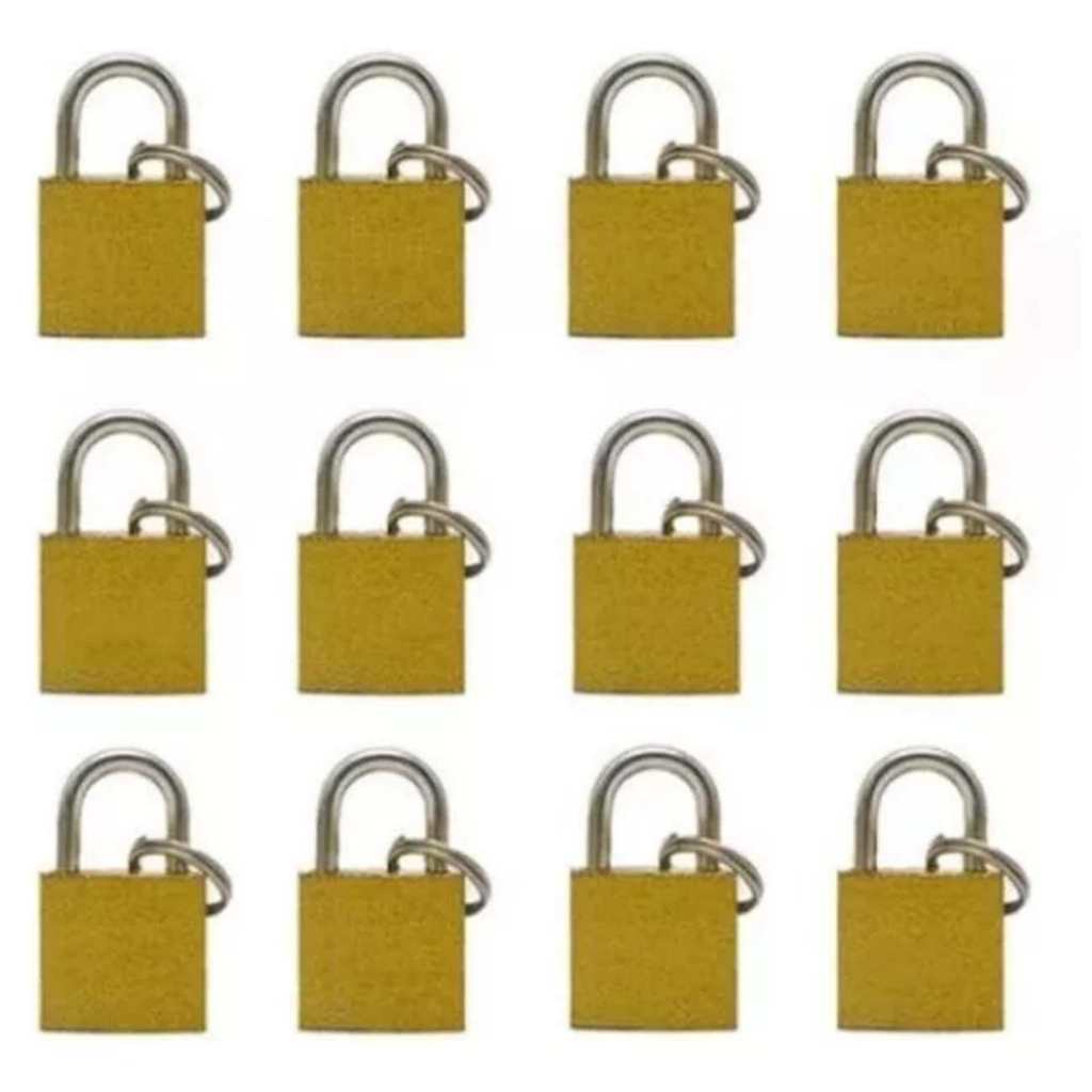 Cadeados Cartela Com 12 Unidades Pequenos 20mm Para Malas Bolsas Armário em Oferta na Shopee