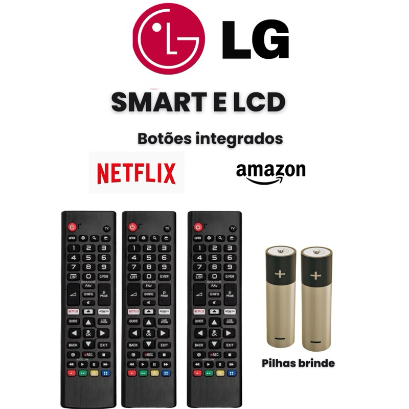 Controles  Remoto Generico para LG TV Smart e lcd Kit com 3 controles