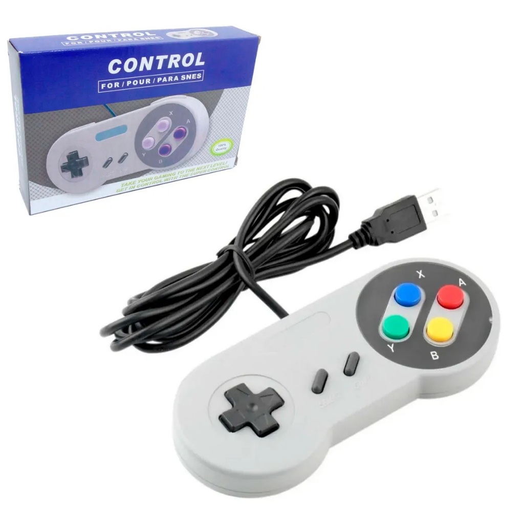Joystick Controle USB Super Nintendo SNES para PC Mac Linux Raspberry