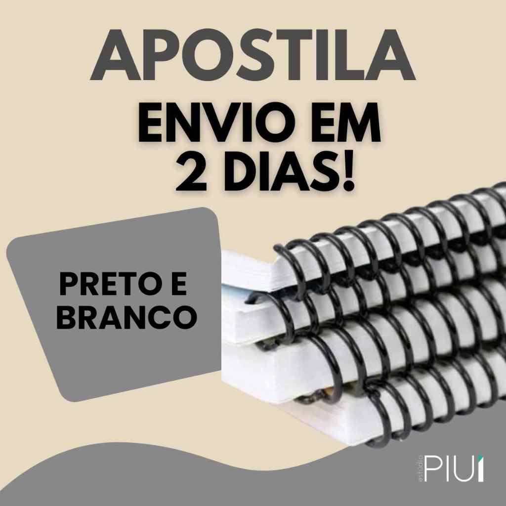 Impressão de apostila Preto e branco A4 Até 450 páginas - Frente e verso Postamos em 2 dias em Oferta na Shopee