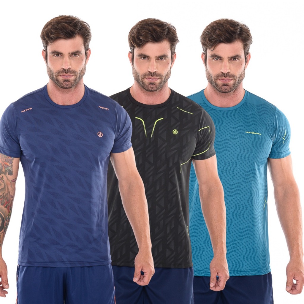 Kit 3 Camisas Dry Fit Masculino Academia e Treino Com Proteção UV em Oferta na Shopee