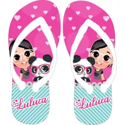 Chinelo Luluca lindo personalizado com seu NOME