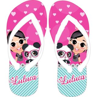 Chinelo  Luluca lindo personalizado com seu NOME
