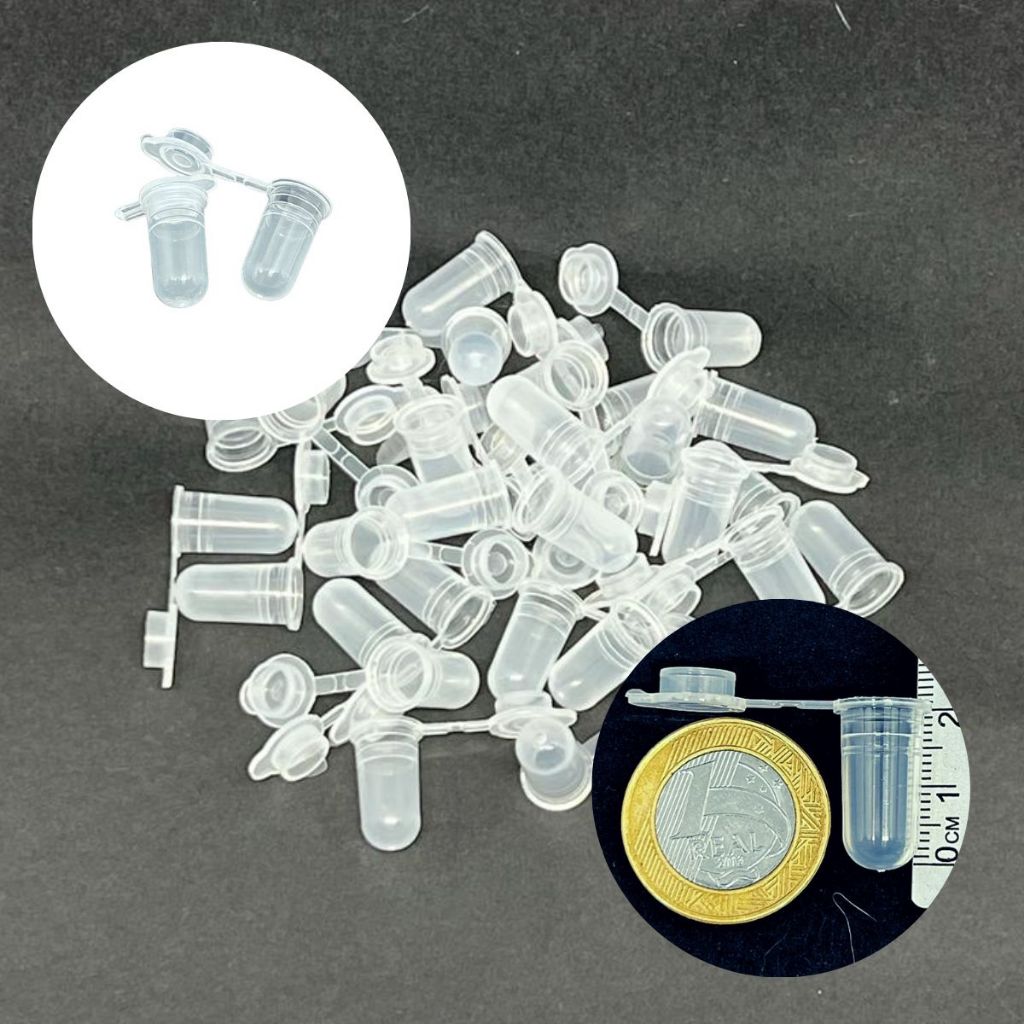 Microtubo Flaconete Batom 0,7ml Interno 1,0ml Com 1.000 Unidades — imagem 2 de 2