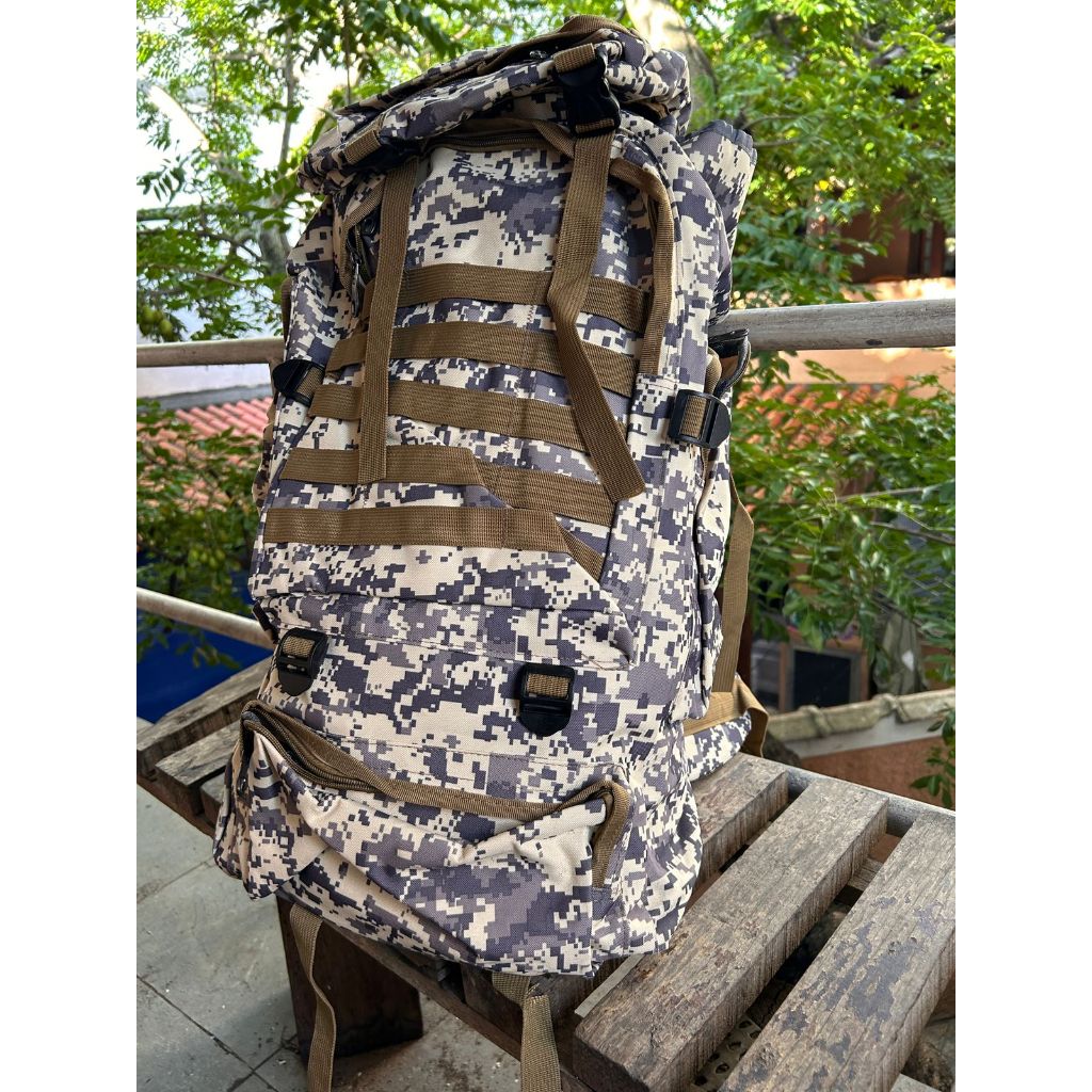 Mochila Camping 70L Grande Para Viagens, Caminhadas e Acampamentos
