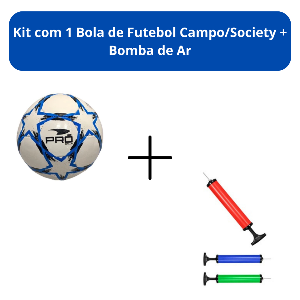 Bola de Futebol de Campo Sintética Tamanho 5 + Bomba de Ar - Durabilidade e Desempenho