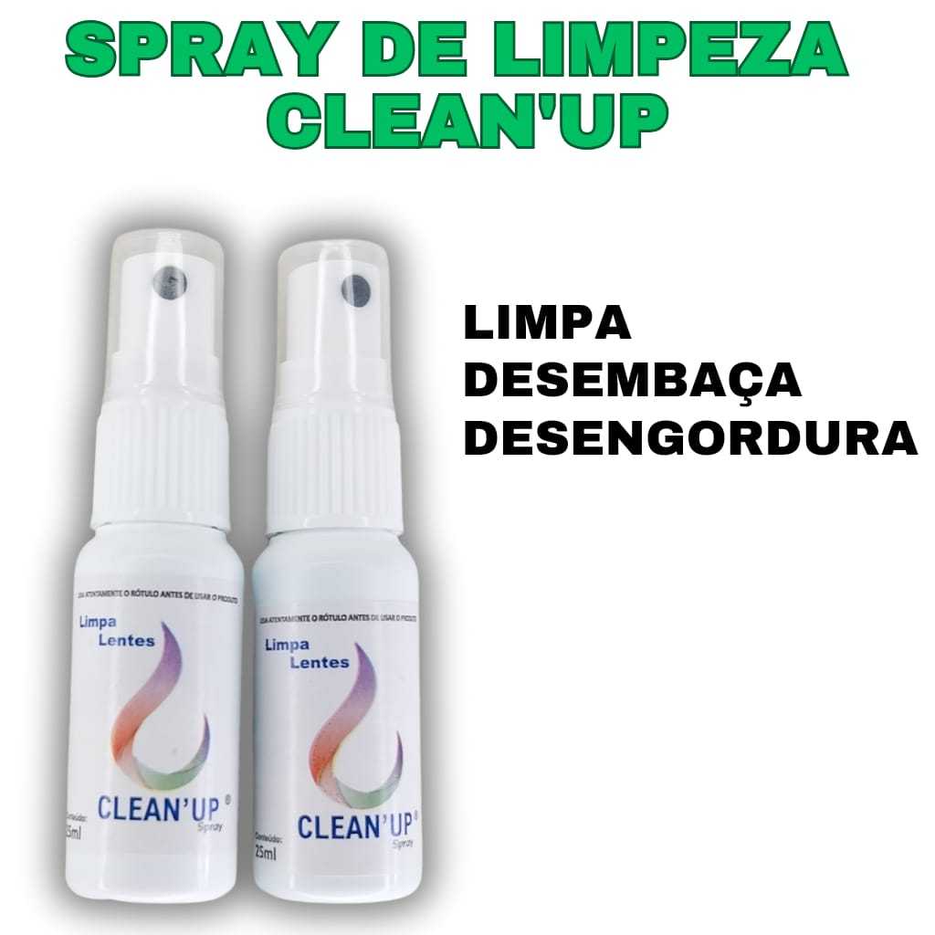 KIT  Limpa lentes 2 Spray´s e 2 Flanelas de microfibra