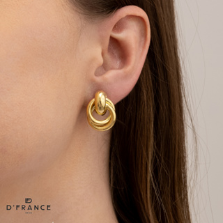 Brinco Argola Elos Entrelaçados Pequeno Banhado a Ouro 18K - D France Semijóias em Oferta na Shopee