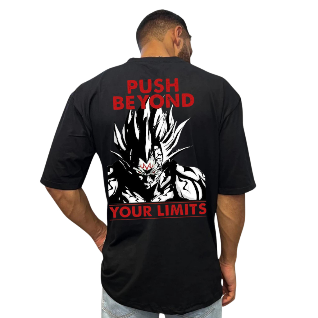 Camiseta Estampada Your Limits Treino Academia Camisa Oversized Lançamento
