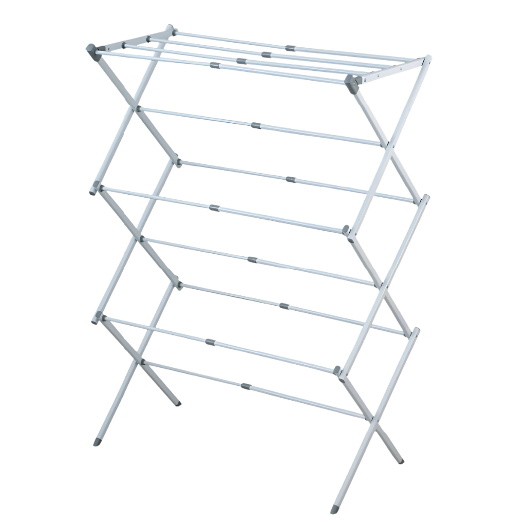 Varal Vertical De Chão Retrátil Dobrável 3 Andares Reforçado Extensível Apartamento Quintal