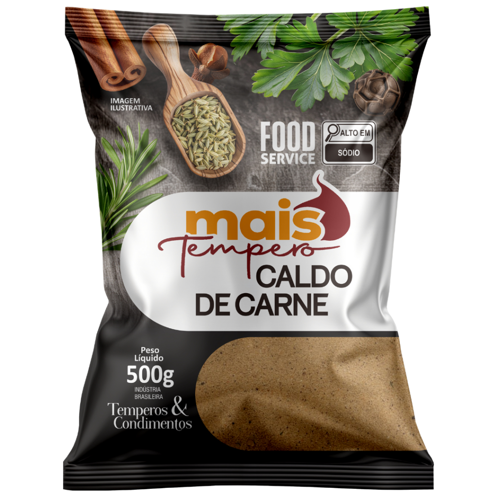 Tempero Caldo de Carne Linha Premium 1kg e 500g Mais Tempero - Promoção Oficial Mais Tempero