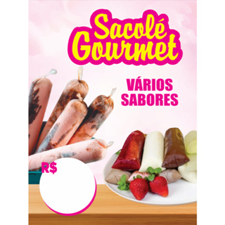 BANNER ARTE PRONTA - SACOLÉ GOURMET VARIOS SABORES em Oferta na Shopee