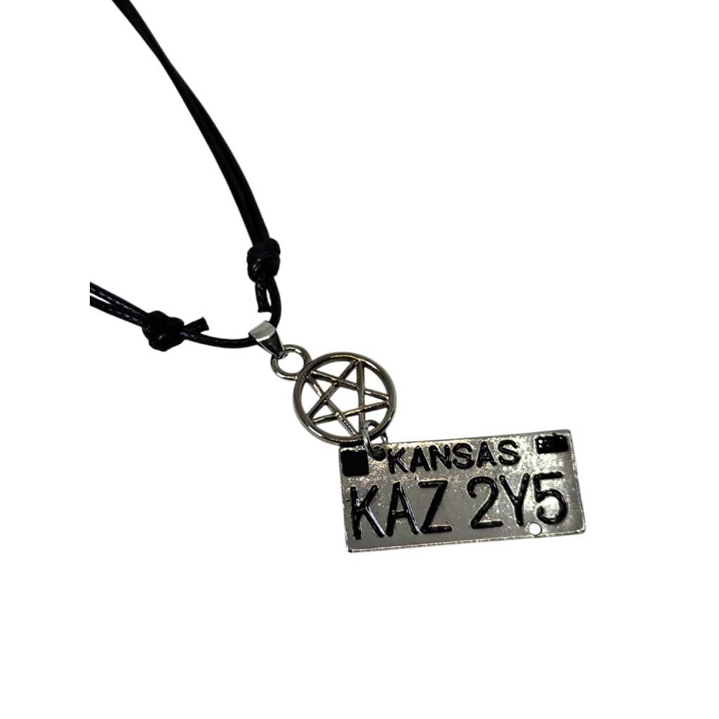 Colar Cordão Ajustável De Metal Supernatural Impa-la Placa Kansas Dean Sam Presente