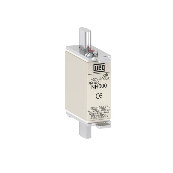 Fusível NH Ultra Rápida 690V 125A 100KA FNH00-125KA WEG