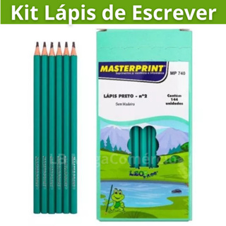 Kit 10/20/30 Lápis de Escrever Nº2 Preto Mais Barato Estudos Escolar Escola em Oferta na Shopee