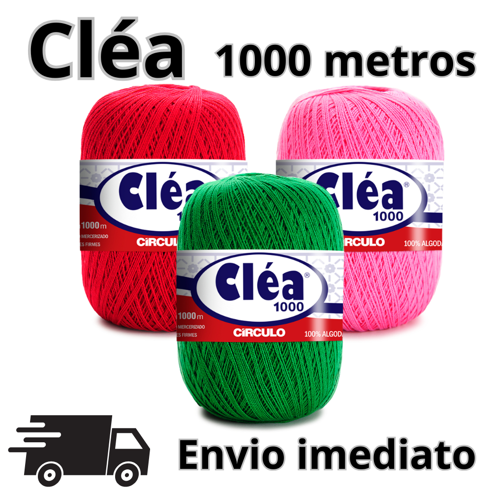 Linha Clea 1000 metros Circulo - Fio Clea 1000 metros Croche/Trico/Bordado - ENVIO IMEDIATO