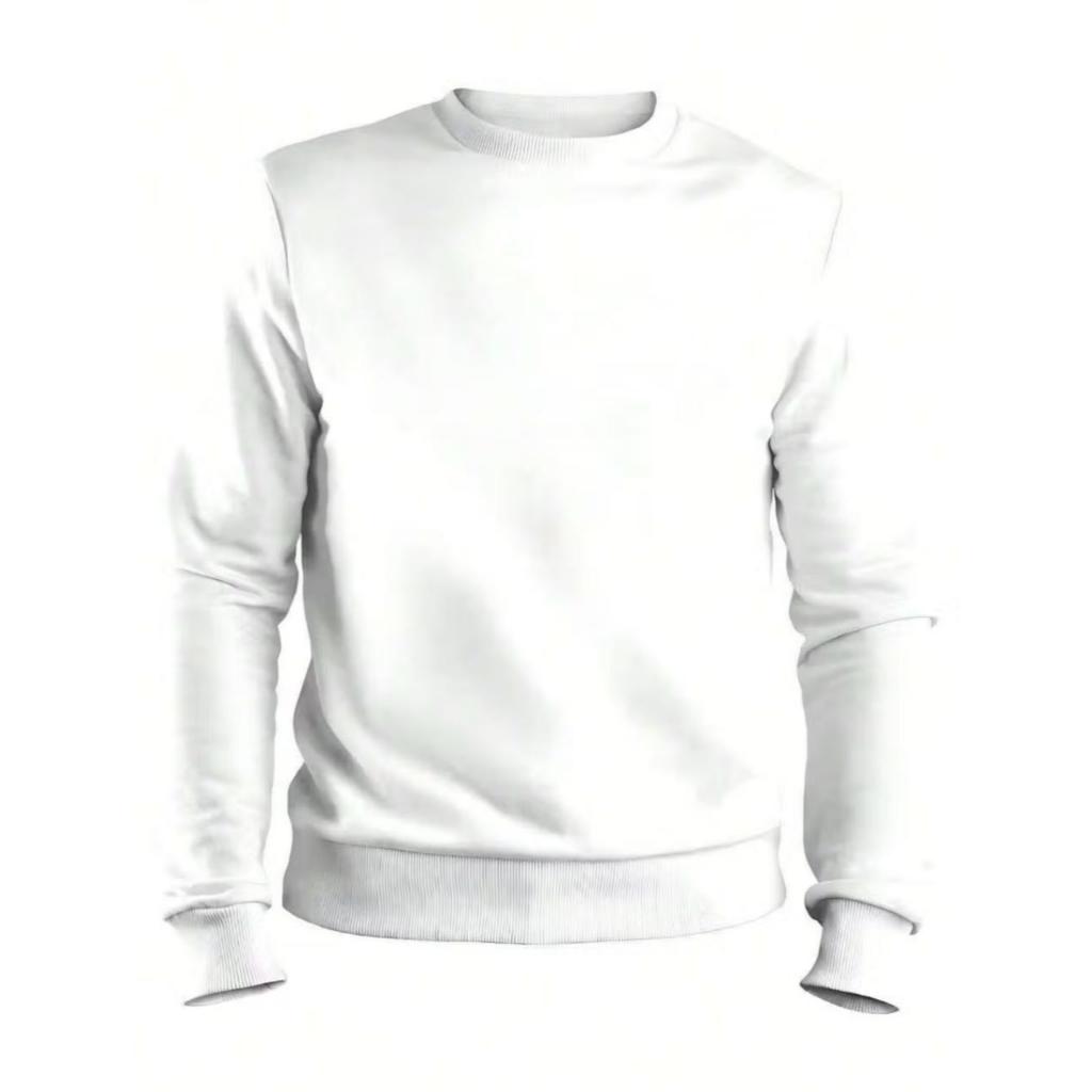 Moleton Liso Blusa De Frio Feminino Algodão Unissex Flanelado Gola Redonda Careca