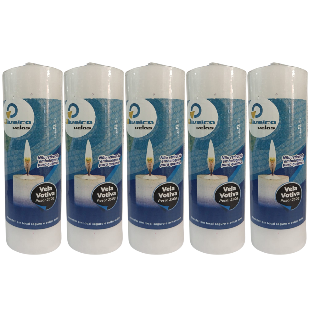 20 Velas De 7 dias ( votiva ) 100% Parafina Pura com 250 gr