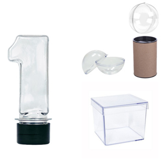 Kit 10 cofres 10 esferas acrilicas 6,5 cm 10 caxinhas 4x4 e 10 tubetes Nº 1- lembrancinha festa luxo em Oferta na Shopee
