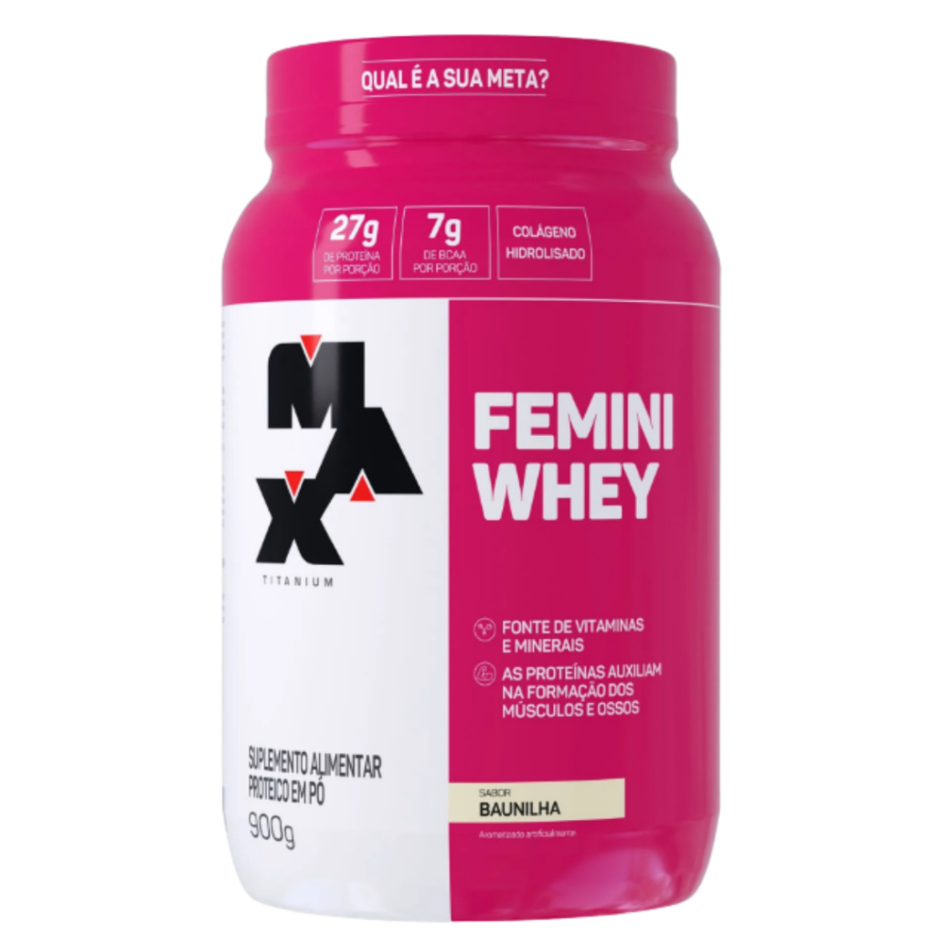 Whey Feminino  900G - Max Titanium - Com Colageno
