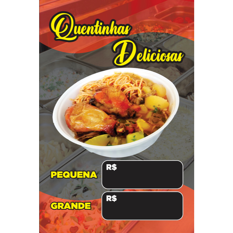 BANNER ARTE PRONTA - QUENTINHAS DELICIOSAS em Oferta na Shopee