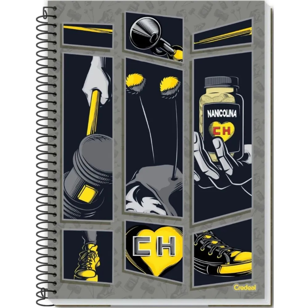 Caderno Universitario 1 Materia - Chapolin Light - 80 Folhas - Credeal CAPAS SORTIDAS