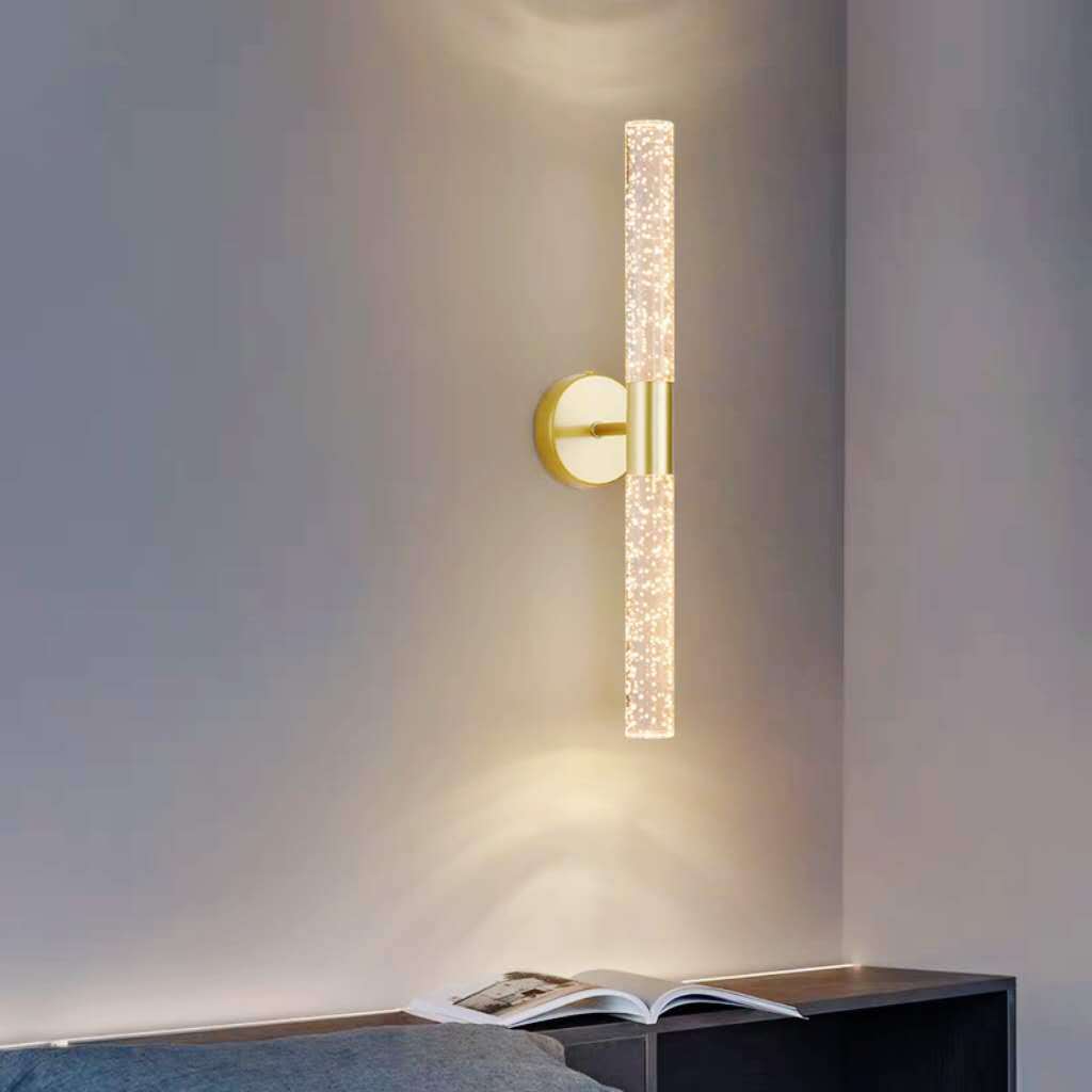 Arandela De Parede Tubo Cristal Bolha De Água Empire - Moderno Elegante Sala Quarto Corredor em Oferta na Shopee