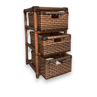 Gaveteiro Sintético Organizador Artesanal 3 Gavetas 30x30x57 em Oferta na Shopee
