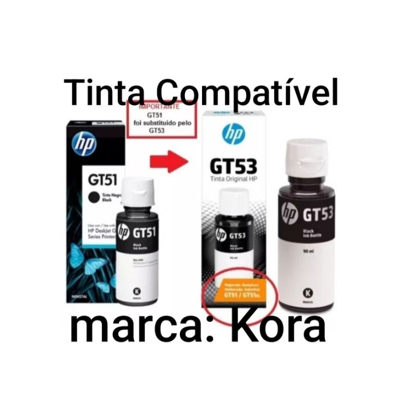 2 Tintas Gt53 Preto Para GT Deskjet GT5810, GT5820, GT5822.Multifuncional Tanque de Tinta 416, 412, 316, 116.