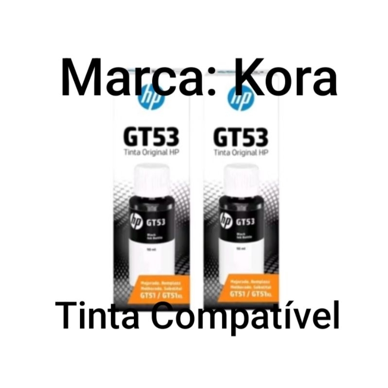 Combo Refil 2 Tintas Gt53 Preto Para GT Deskjet GT5810, GT5820, GT5822.Multifuncional Tanque de Tinta 416, 412, 316, 116
