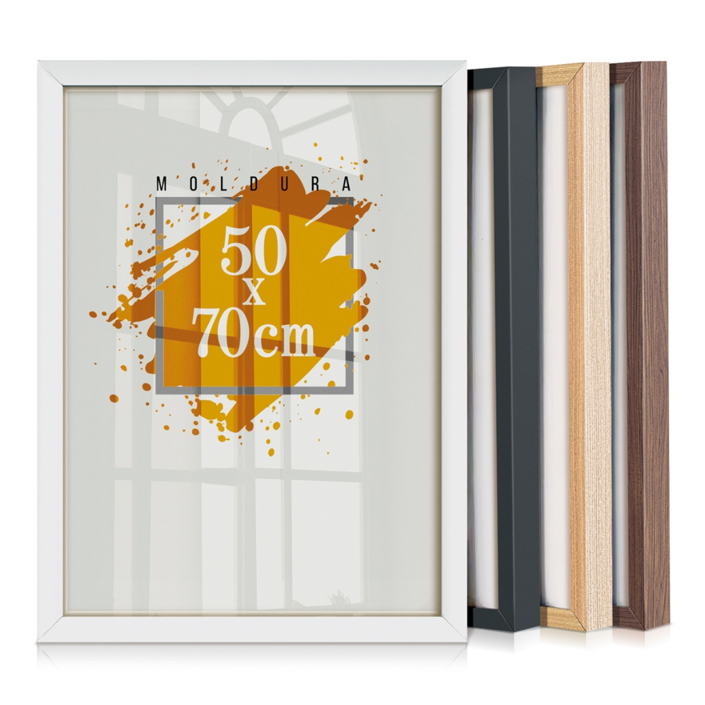 Quadro Moldura 50x70 Caixa Alta Grande Para Certificado Com Vidro ou Acetato