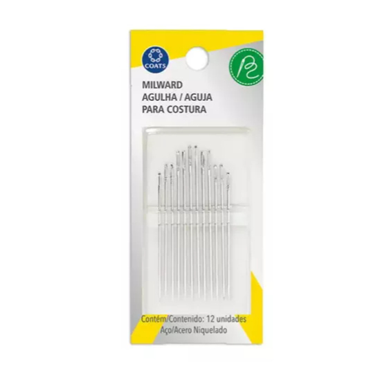 Kit Agulha De Mão Para Costura C/ 12 Und Milward Coats