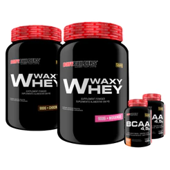 Kit 2x Waxy Whey Protein 900g + 2x BCAA 4.5 100g - Bodybuilders