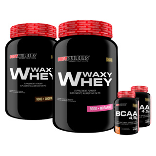 Kit 2x Waxy Whey Protein 900g + 2x BCAA 4.5 100g - Bodybuilders em Oferta na Shopee