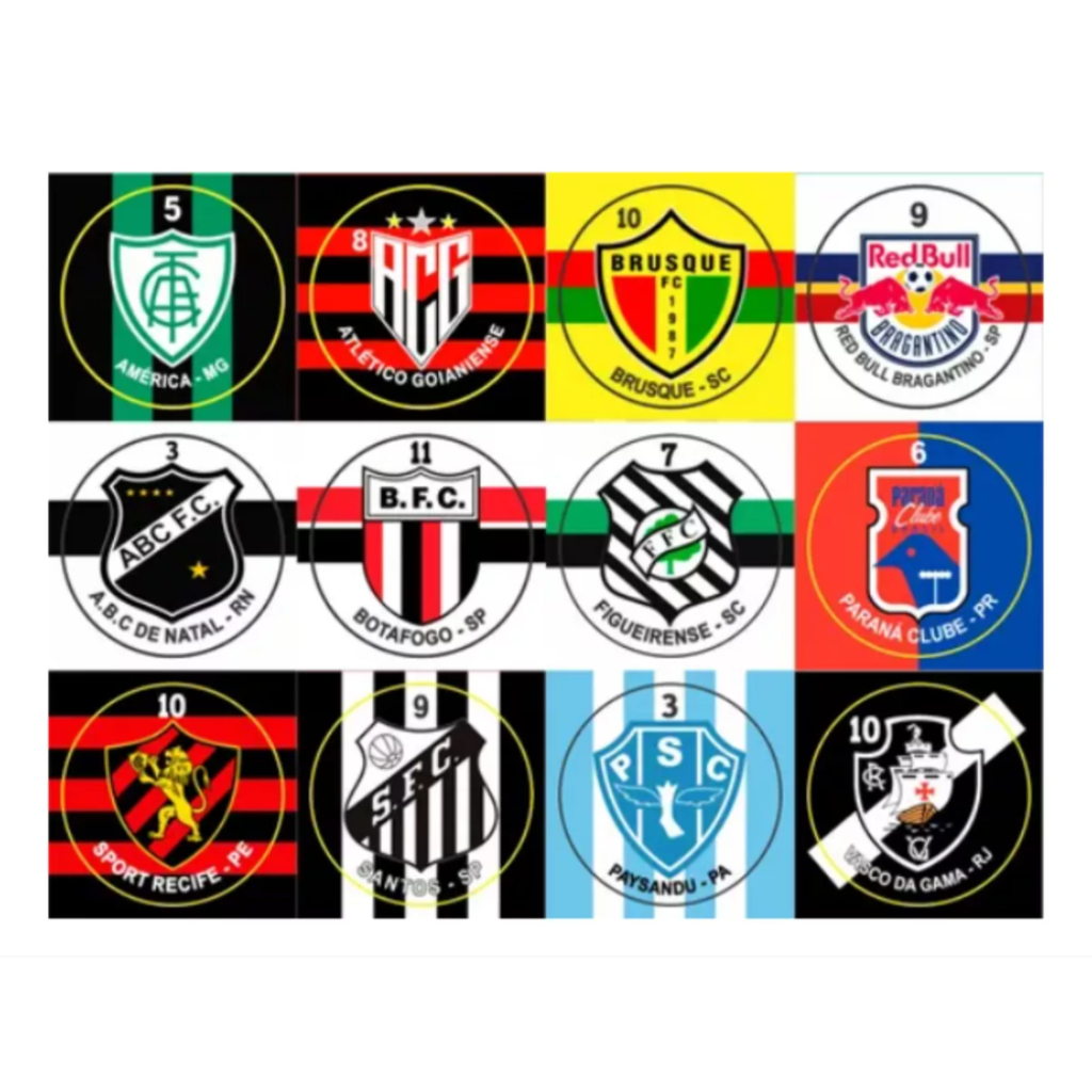 10 Jogo de Adesivos Auto Colantes 24 mm para Futebol de Botão
