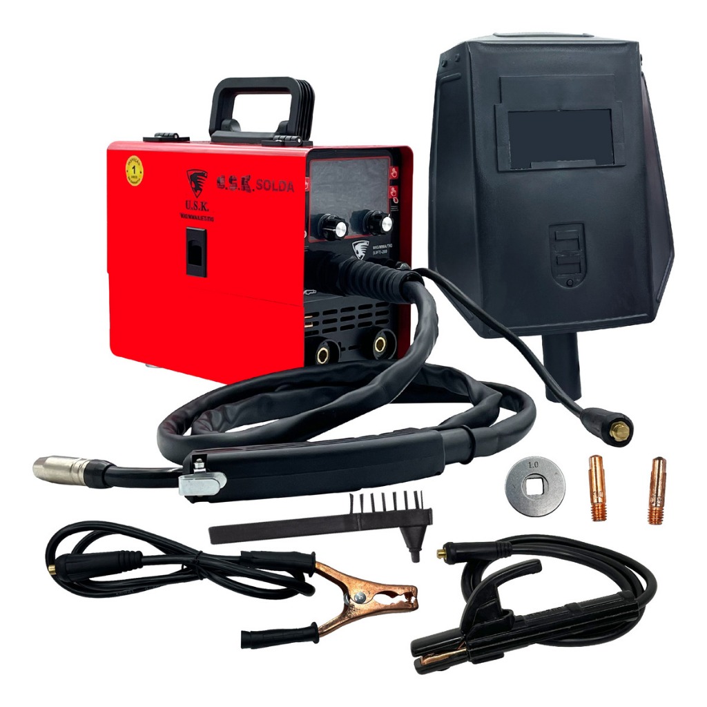 Maquina De Solda Inversora Multiprocesso Mig 200 Tig Eletrodo Com E Sem Gás 220V Usk