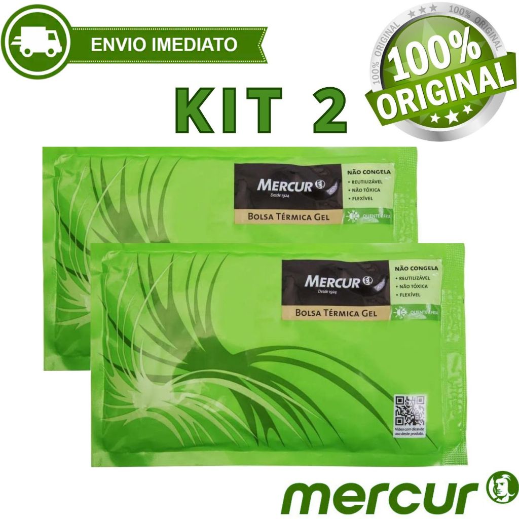 Kit 2 Bolsa Térmica Em Gel Mercur Não Congela Tamanho M Maleável em Oferta na Shopee