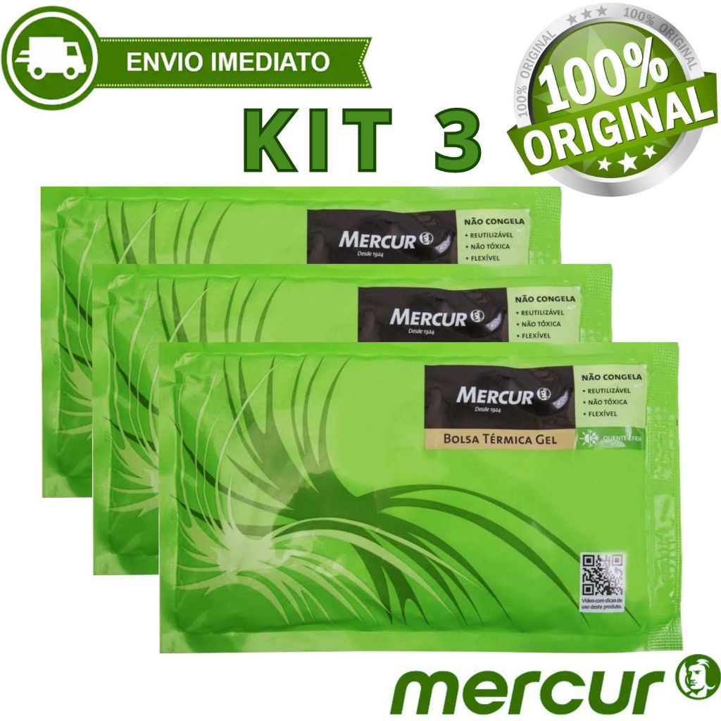 kit 3 Bolsa Térmica Em Gel Mercur Não Congela Tamanho M Maleável em Oferta na Shopee