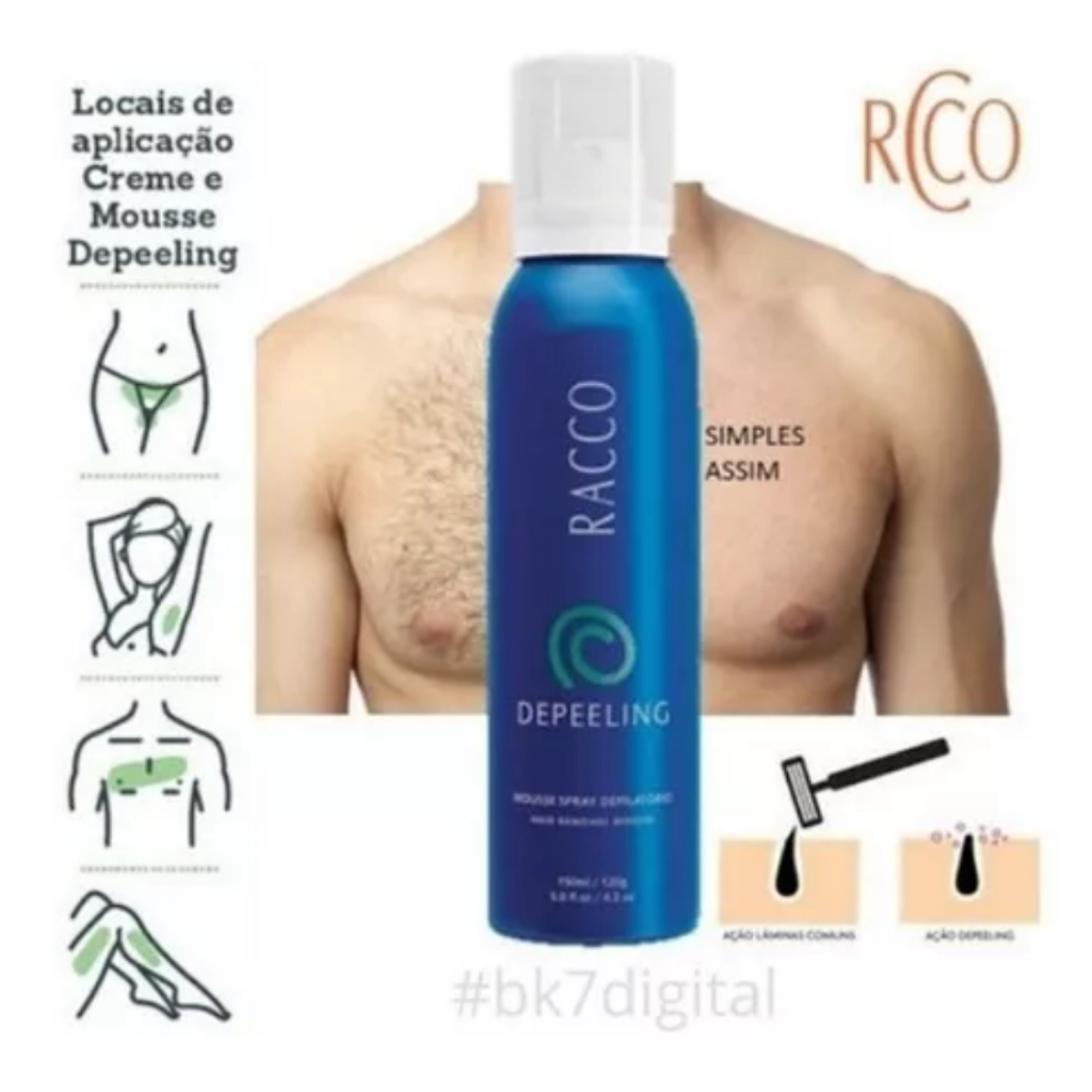 Mousse depilatório Racco depilação eficiente 150ml mousse ideal para o corpo PRODUTO ORIGINAL em Oferta na Shopee