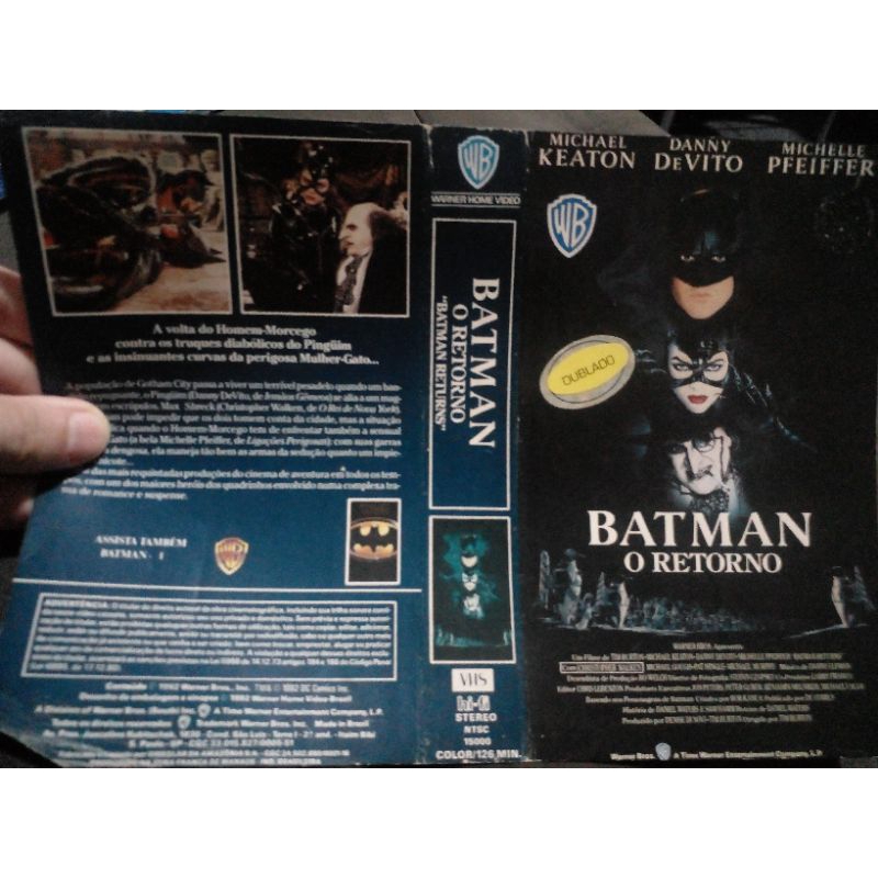 Encarte VHS Batman o retorno ( NÃO CONTÉM A FITA)
