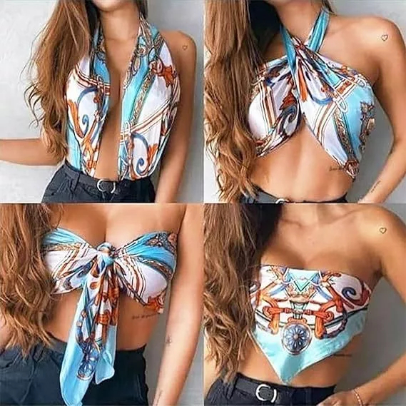 Lenço Cetim Bandana Cachecol Seda Colorido Echarpe Lenço para Praia 90cmx90cm Lenço Grande em Oferta na Shopee