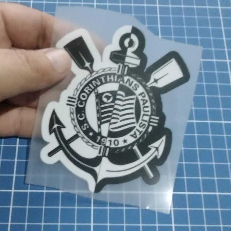 Adesivo Têxtil Termocolante Distintivo Corinthians Zebra DTF Adesivo Têxtil