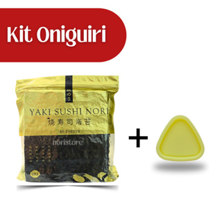 Kit Oniguiri Alga Nori Gold 50 folhas + Forma Oniguiri 6,5cm em Oferta na Shopee