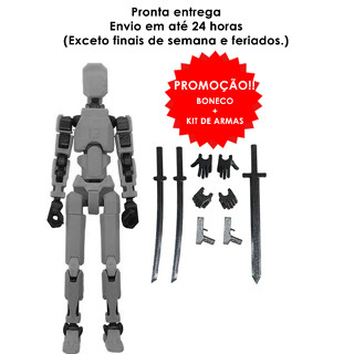Boneco Articulado Dummy 13 + Kit de Armas Várias Cores em Oferta na Shopee