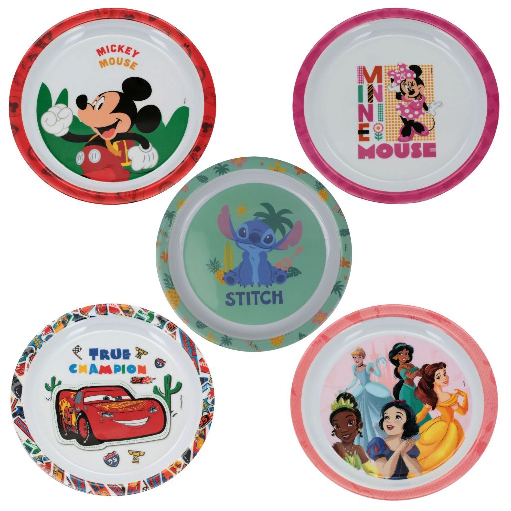 Prato Infantil Disney 21cm Criança Refeição De Plástico BPA Free em Oferta na Shopee