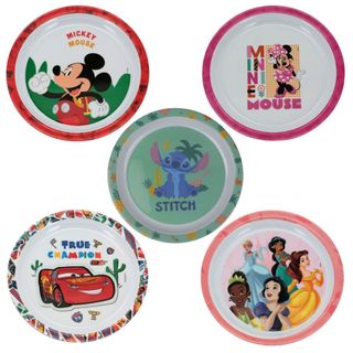 Prato Infantil Disney 21cm Criança Refeição De Plástico BPA Free