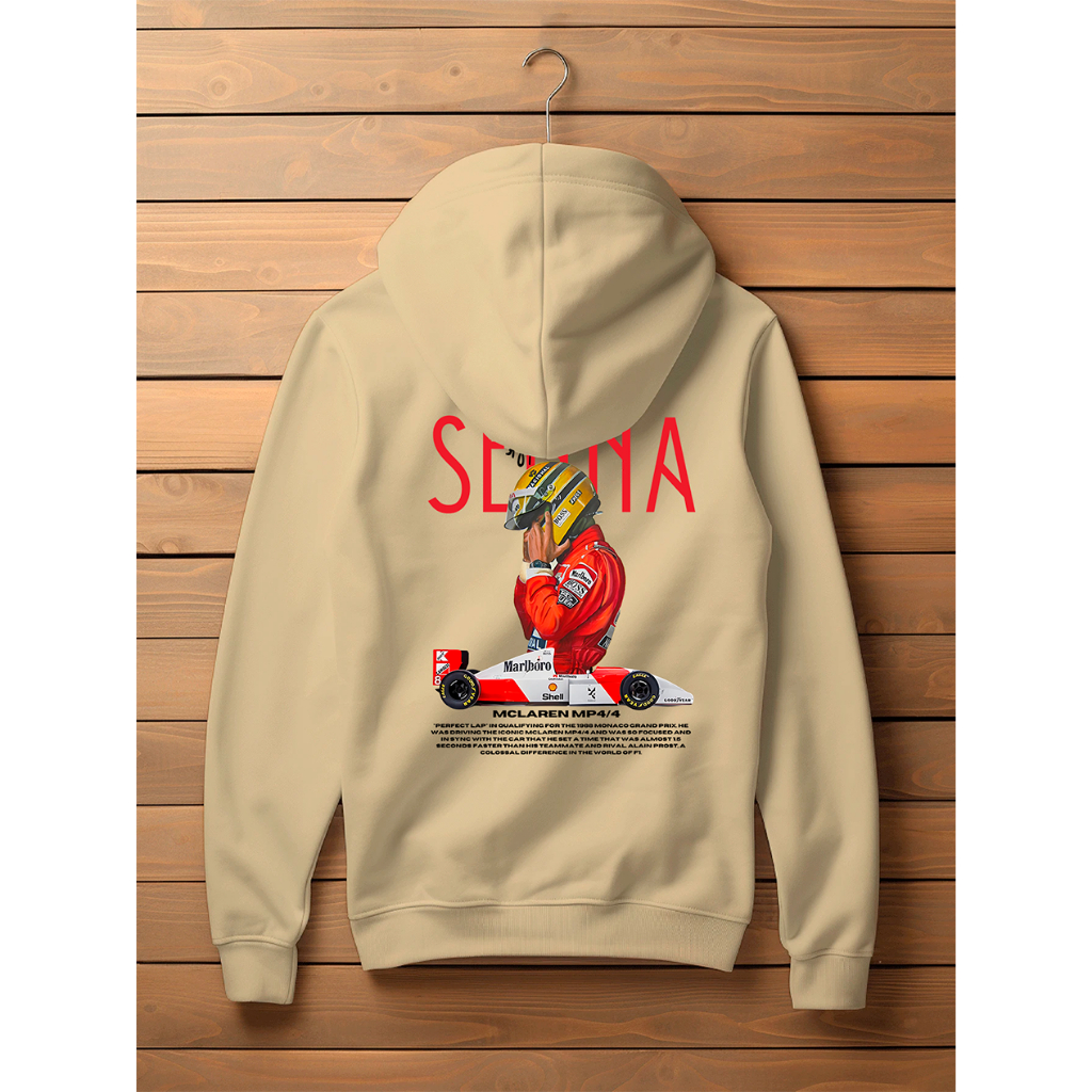 Moletom Canguru Com Capuz Ayrton Senna Jaqueta Flanelada - Super Macia e Confortável