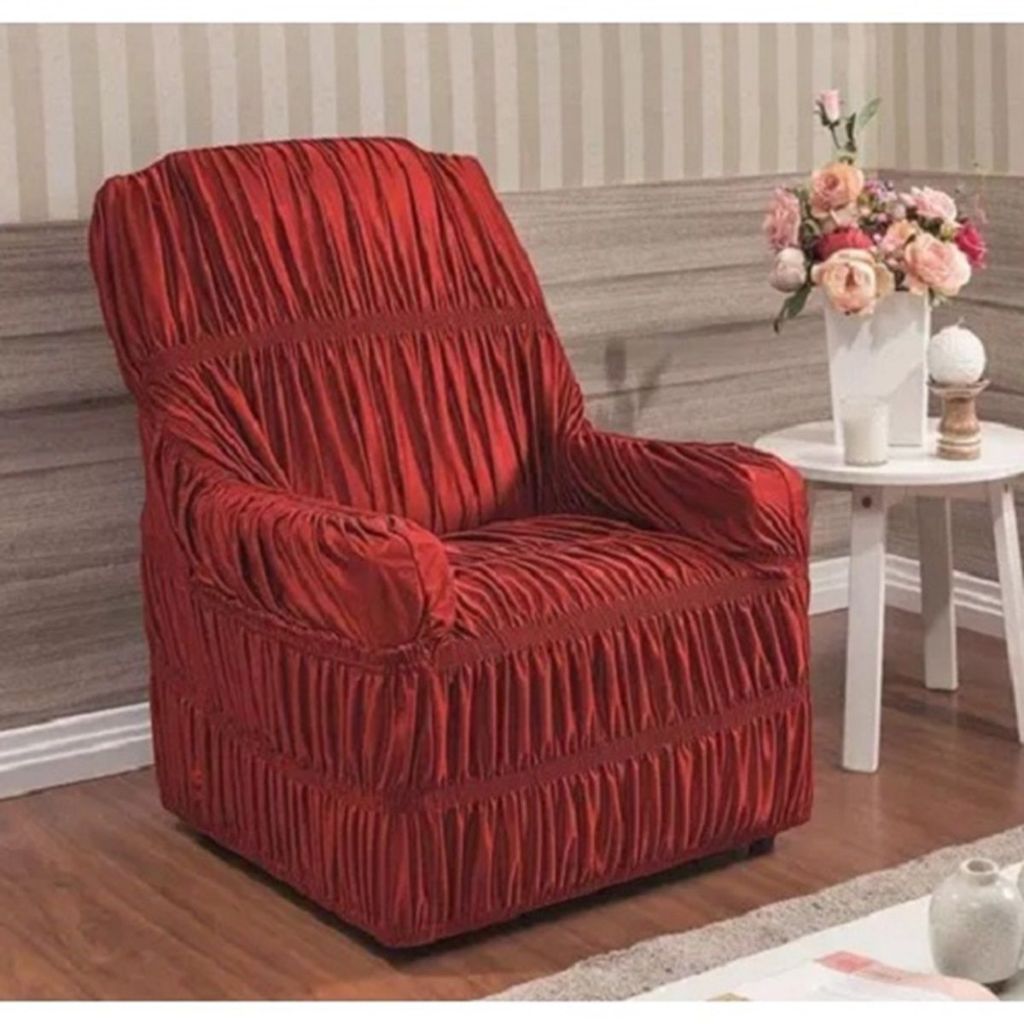 CAPA PARA SOFÁ/POLTRONA DO PAPAI DE 1 LUGAR ELASTICADA EM MALHA/HELANCA 100%POLIÉSTER em Oferta na Shopee