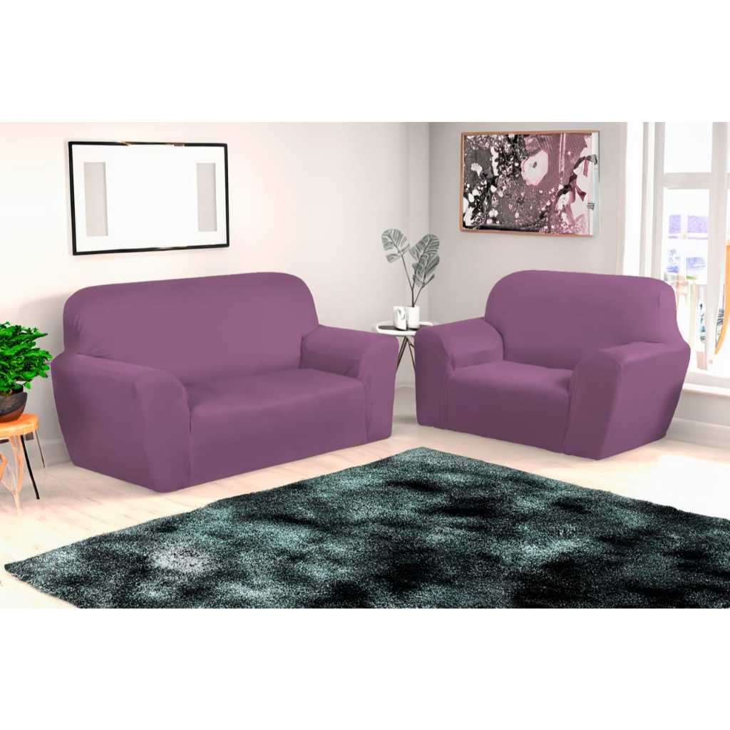 CAPA DE SOFÁ COLADINHA 3 E 2 LUGARES EM MALHA GE/HELANCA 100% POLIÉSTER