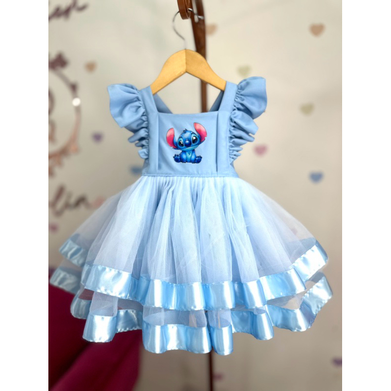 Vestido Stitch romper em Oferta na Shopee